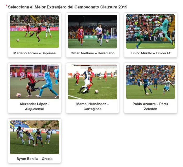Categoría Mejor Extranjero del futbol de Costa Rica