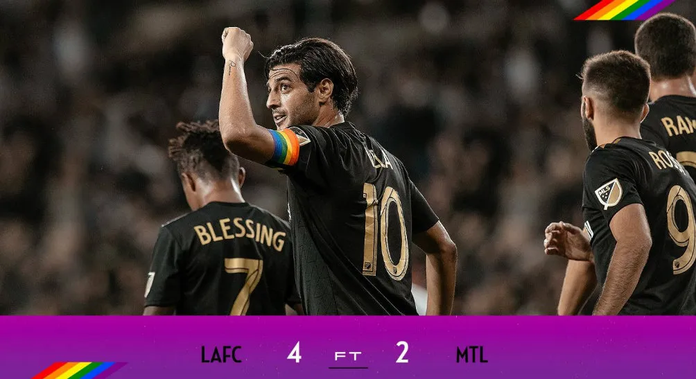 Vela festeja anotación contra el Montreal Impact