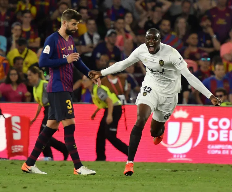 EFE Mouctar Diakhaby celebra victoria del Valencia ante Barcelona