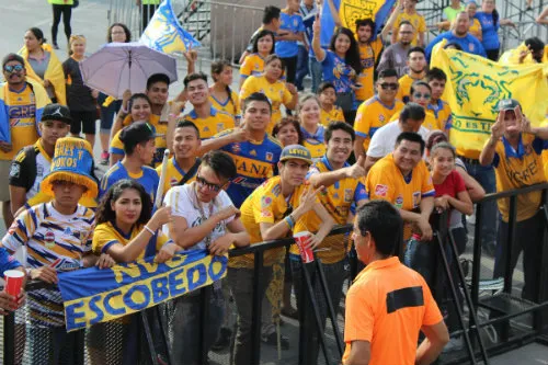 TWITTER @TIGRESOFICIAL Seguidores de Tigres observan la Gran Final del Clausura 2019