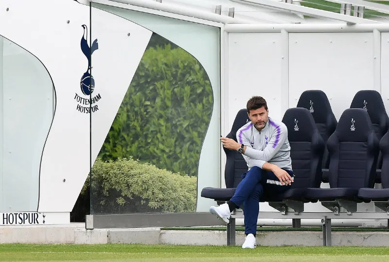 EFE Mauricio Pochettino durante un entrenamiento del Tottenham