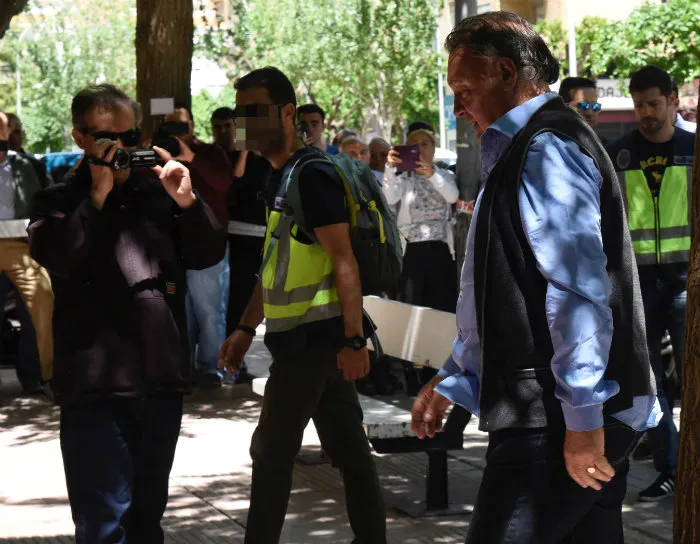 Momento de la detención de los exjugadores