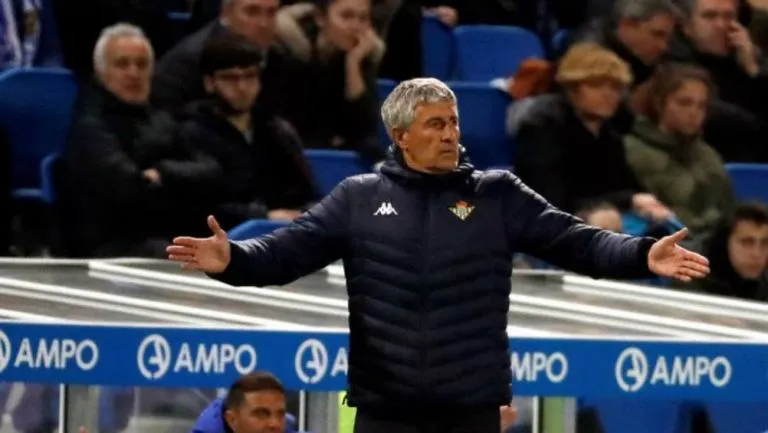 EFE Quique Setién durante un encuentro del Betis