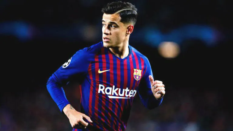 TWITTER @FCBARCELONA Coutinho durante un juego del Barcelona