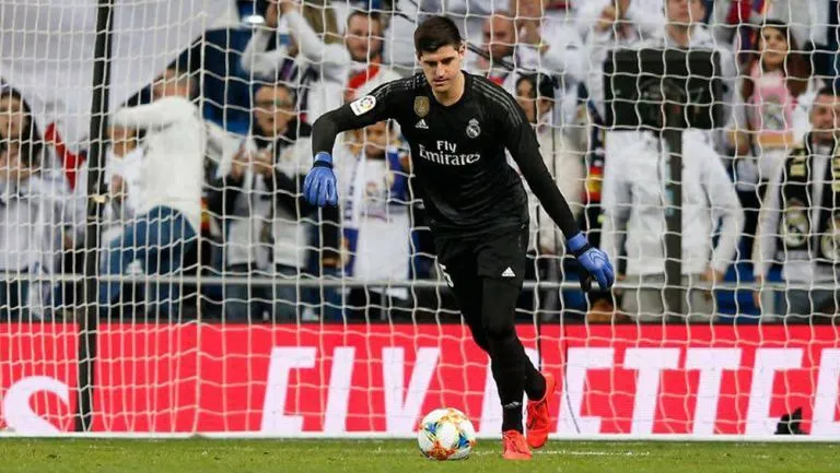 Courtois en un juego del Real Madrid