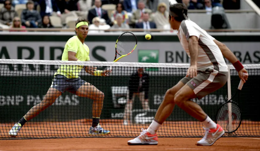 EFE Nadal y Federer durante encuentro en París