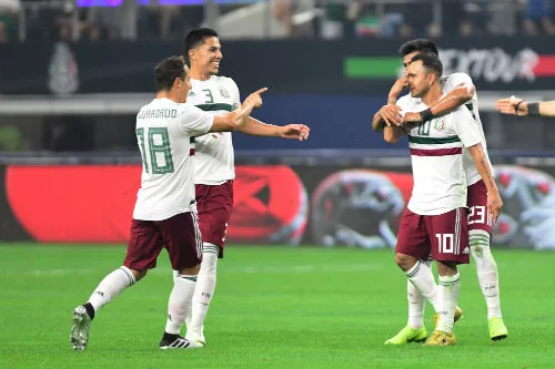 MEXSPORT Luis Montes celebra su anotación ante Ecuador