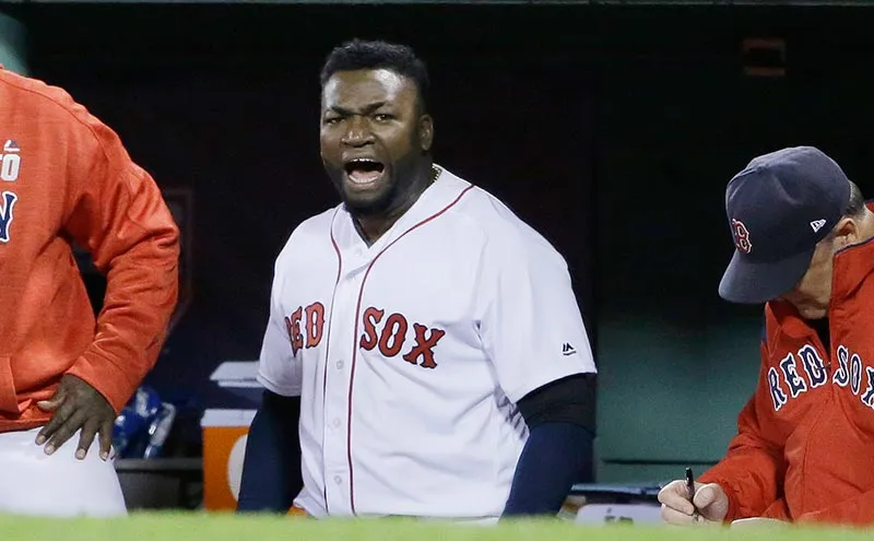 AP David Ortiz grita en un juego de los Red Sox