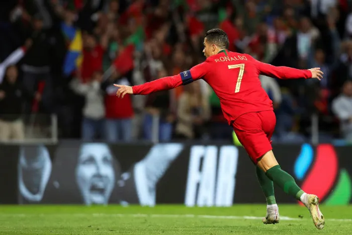 EFE En festejo de gol tras su 'hat-trick' ante Suiza