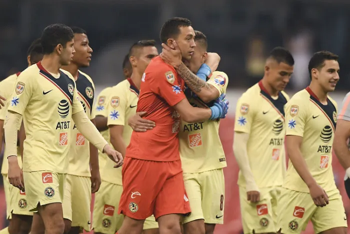 Jugadores del América durante la Semifinal de Ida