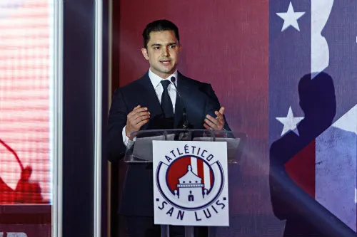 Alberto Marrero durante la presentación del Atlético de San Luis