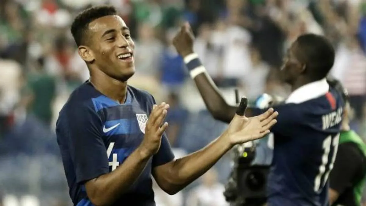 Tyler Adams celebra triunfo de Estados Unidos