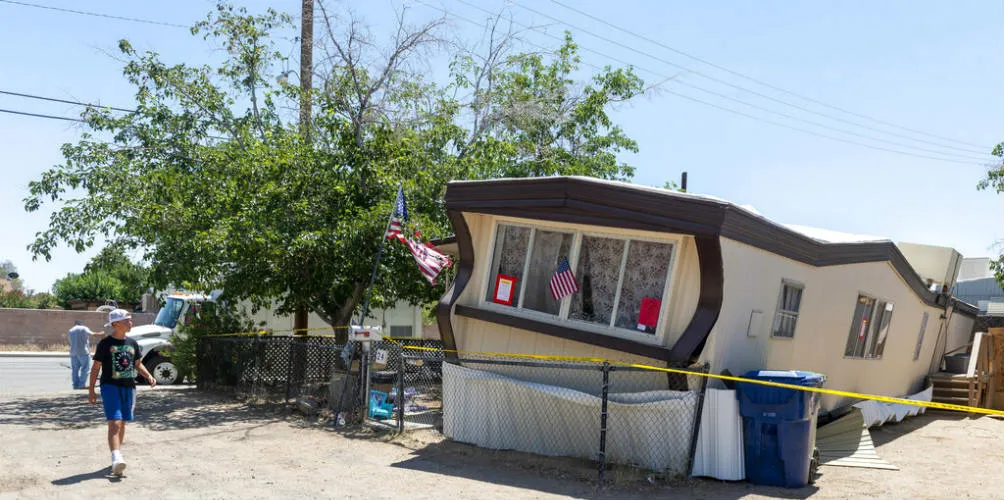 Inmueble afectado por terremoto en California