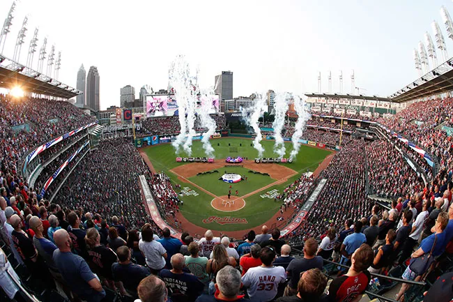 AP Fuegos artificiales en Progressive Field, previo al HR Derby 2019