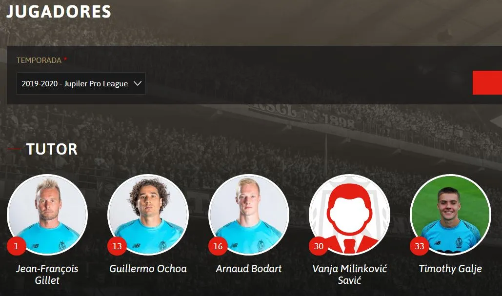 Porteros del Standard de Lieja