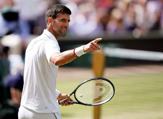 Novak Djokovic, durante juego contra Roberto Bautista