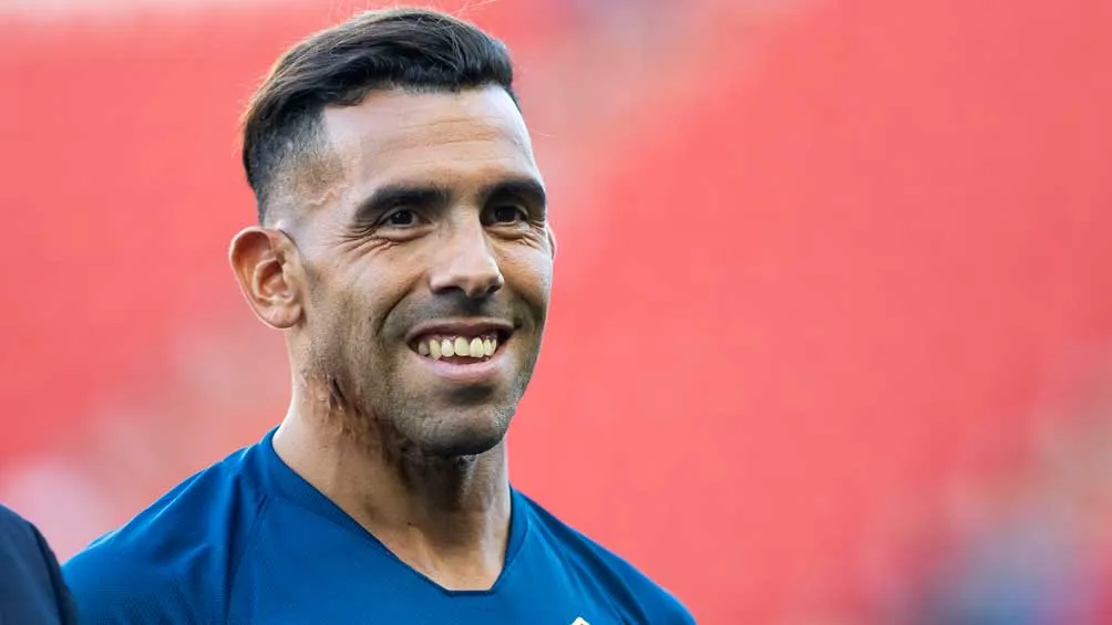 Carlos Tévez previo a un partido amistoso