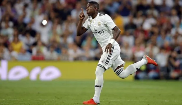 Vinícius, durante un partido del Real Madrid