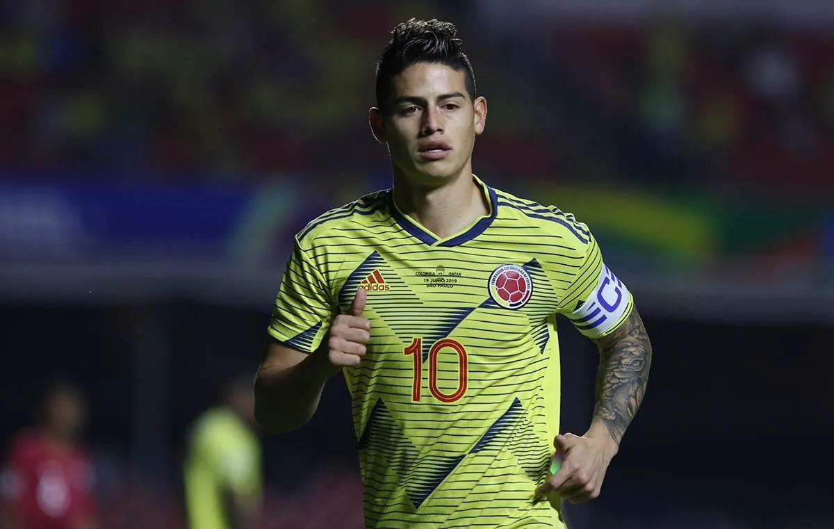 James, en un partido de Colombia