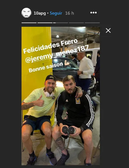 INSTAGRAM @10APG Gignac felicita a Ménez tras título de Campeón de Campeones