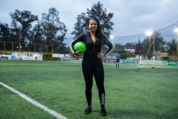 Cinthya Rivera previo a un partido