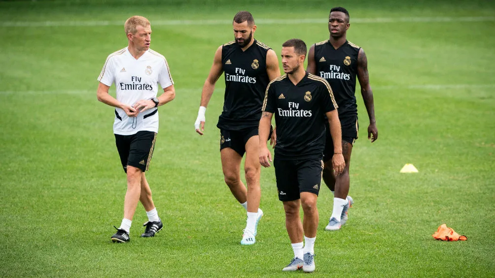 EFE Eden Hazard durante uno de los entrenamientos del Real Madrid