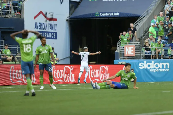 Bryan, festeja gol ante Seattle