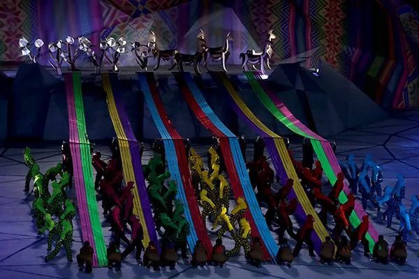 Parte de la ceremonia de inauguración