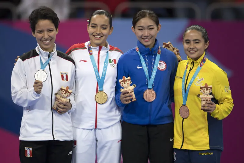 MEXSPORT Medallistas de taekwondo poomsae individual femenino en Lima 2019