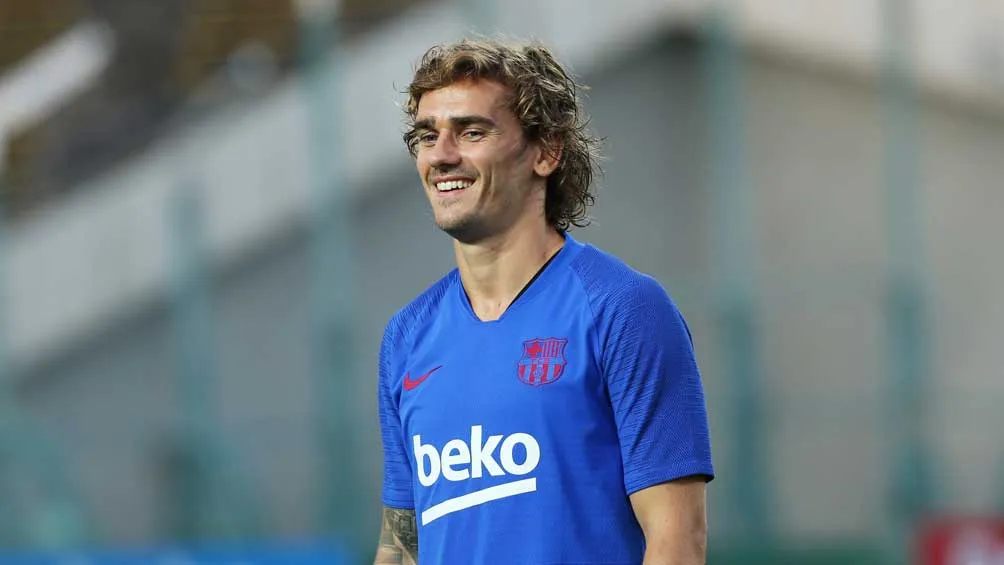 EFE Antoine Griezmann durante un entrenamiento del Barcelona