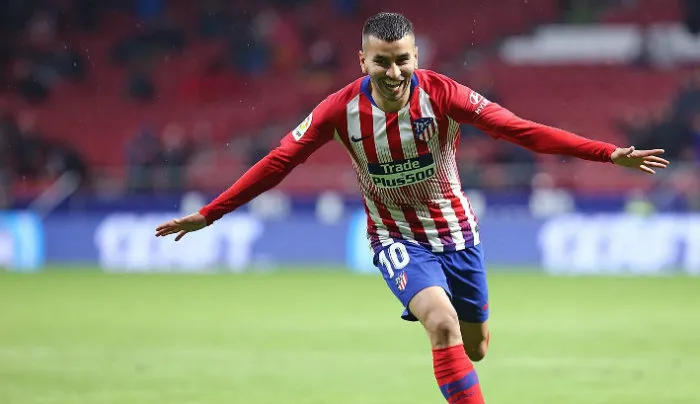 Correa, en festejo con el Atleti