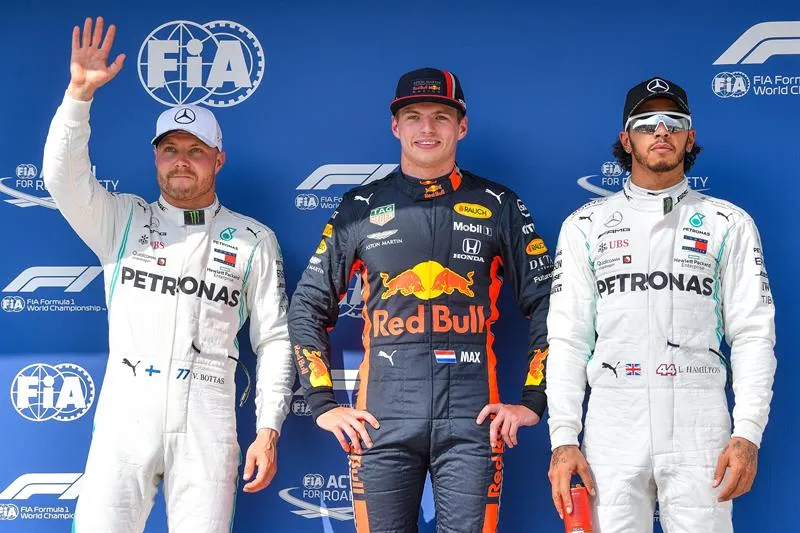 EFE Bottas, Verstappen y Hamilton, en el GP de Hungría