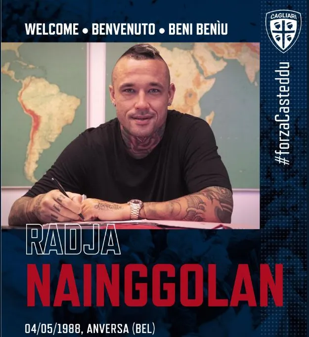 Nainggolan firma su contrato que lo une al Cagliari