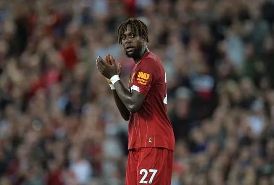 Origi, durante juego contra Norwich