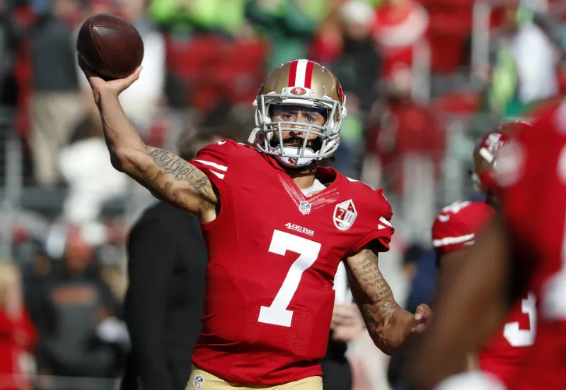 Kaepernick, durante un juego con San Francisco 49ers
