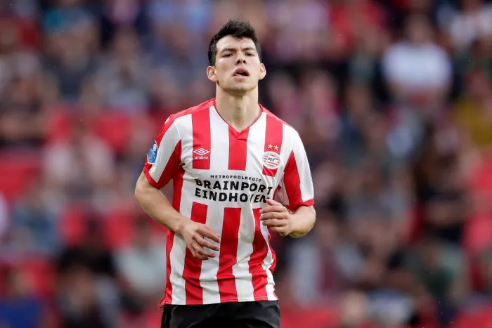 Lozano, en un partido del PSV