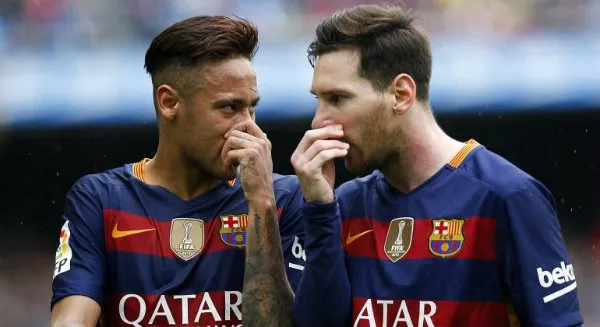 EFE Neymar y Messi como jugadores del Barcelona