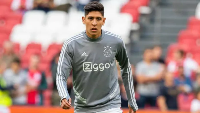 Álvarez, en un calentamiento del Ajax