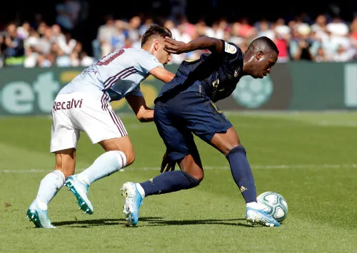 Vinicius Jr. durante un partido del Real Madrid