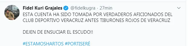 TWITTER @FIDELKUGRA En la publicación posterior se pide no ensuciar el escudo