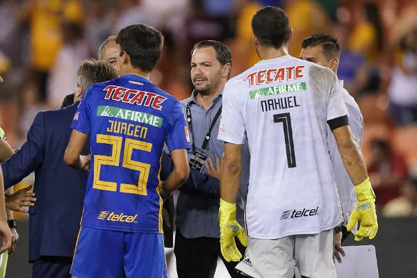 Santiago Baños durante el duelo de Leagues Cup vs Tigres