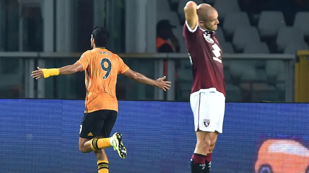 Raúl Jimenez tras anotar ante Torino