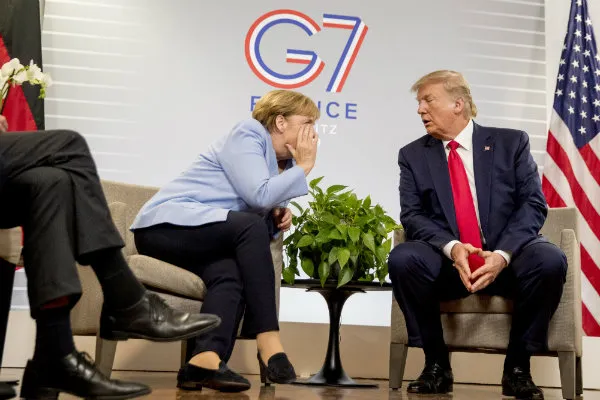 AP Angela Merkel y Donald Trump en la G7