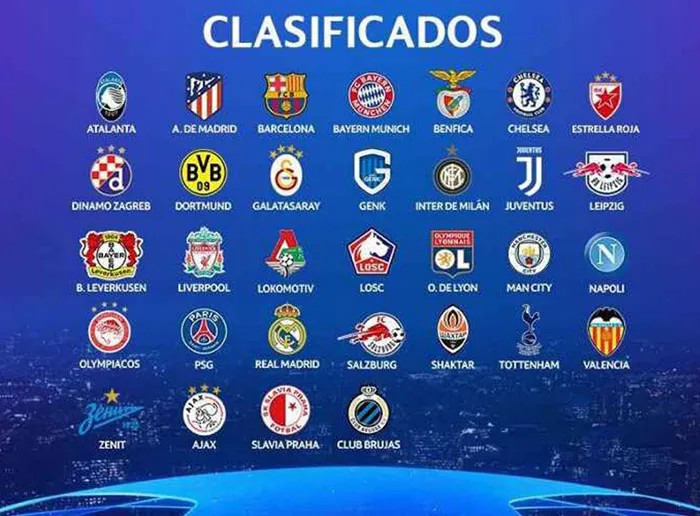 Los 32 clasificados a la Champions League 2019-2020