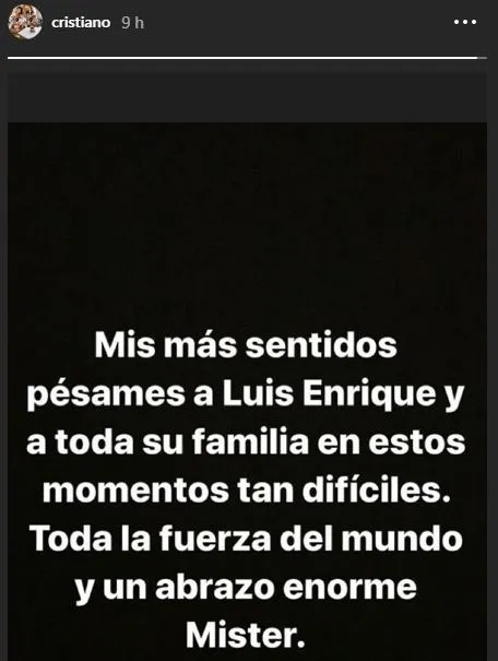 Mensaje de Cristiano a Luis Enrique