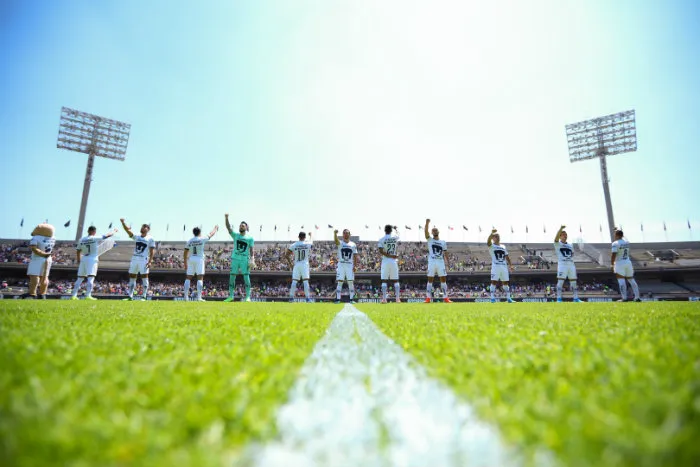 Jugadores de Pumas, previo a un partido
