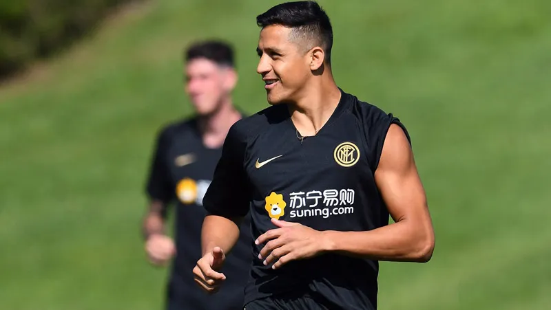FACEBOOK @INTER Alexis, durante un entrenamiento con el Inter