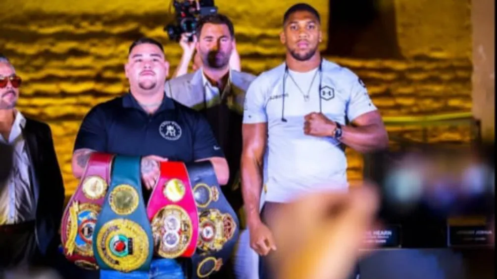 INSTAGRAM @andy_destroyer13 Andy Ruíz durante la ceremonia de presentación