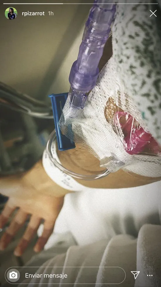 Imagen que colocó Pizarro en el hospital de EU