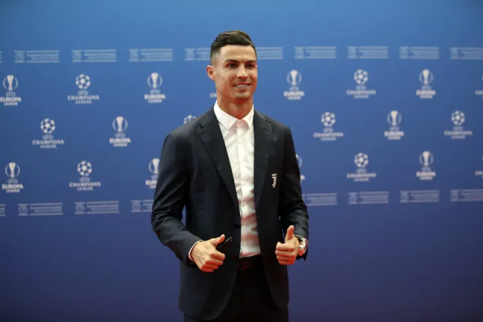 Cristiano, durante un evento de Champions